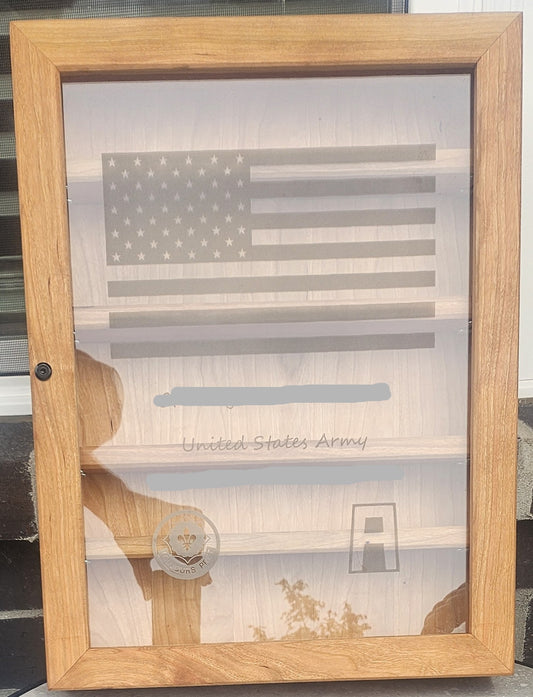 Military / Challenge Coin Rack- Vertical