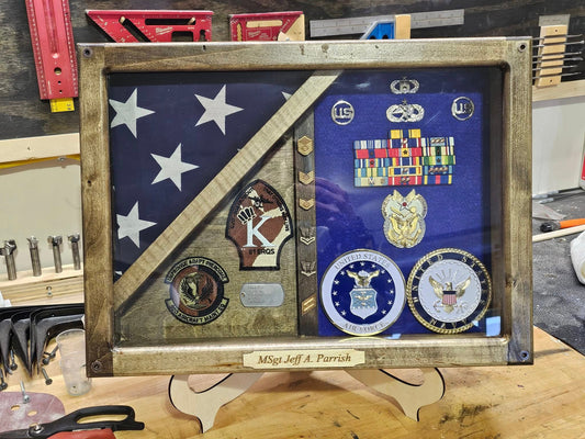 Military / First responder memory shadow box.